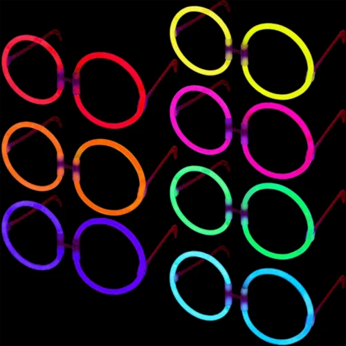Glow Stick Yuvarlak Gözlük 12 Adet ürün görseli 1