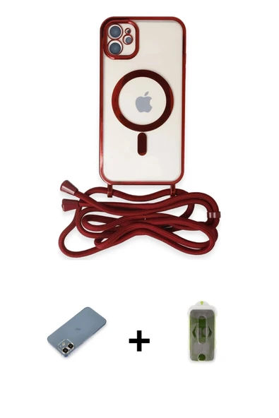 MARSİLYAN™- iPhone 12 Kılıf Eksen Özel Seri - Siyah Joko Magic 5D Hayalet Cam + Metal Kamera Lens Koruma Cam - GD ürün görseli 1