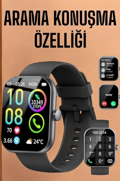 Akıllı Saat Tema Değiştirme Bağlantılı Arama Cevaplayan ürün görseli 1