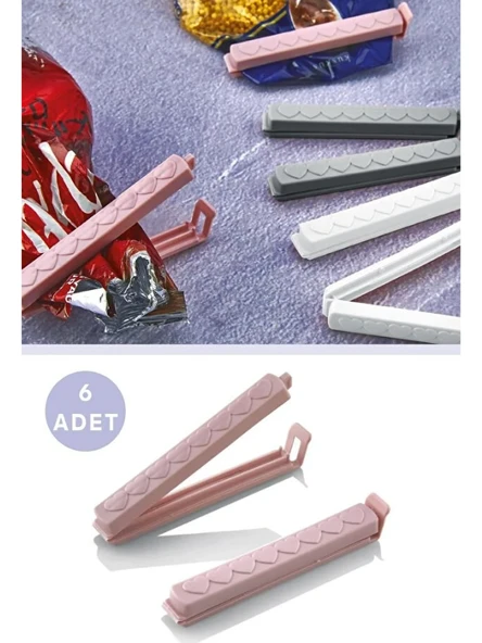 Mucit Home Pratik 6lı Poşet Kapatıcı Klips Ambalaj Ve Torba Kapatma Aparatı Poşet Klipsi ürün görseli 1