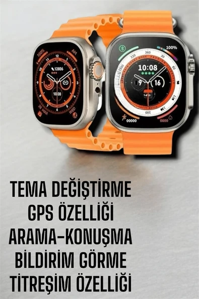 Suya Toza Dayanıklı 45 Mm Akıllı Saat Bildirim Cevapsız Çağrı Görüntüleme ürün görseli 1