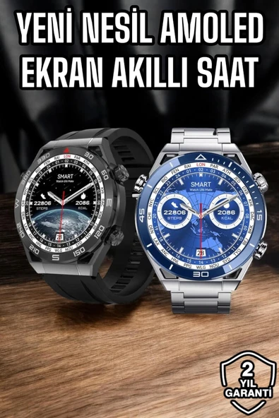 Akıllı Saat Yeni Nesil 2024 Model Metal Kordonlu Bağlantılı ürün görseli 1