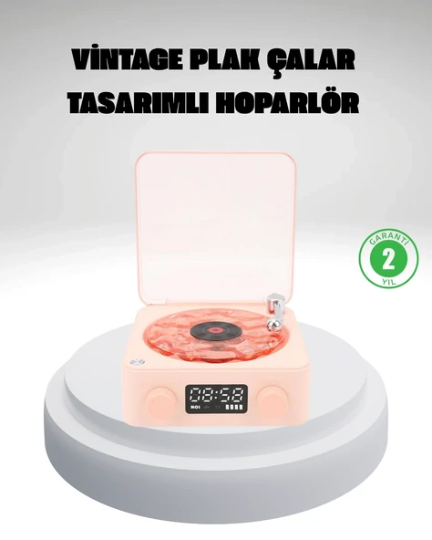Gece Lambası Stereo Hoparlör Dijital Saat Su Dalgası Efektli 3-Ü-1 Cihaz ürün görseli 1