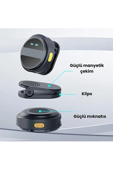 2 Adet Profesyonel Yaka Mikrofonu Lighting Klipsli - Resim 5
