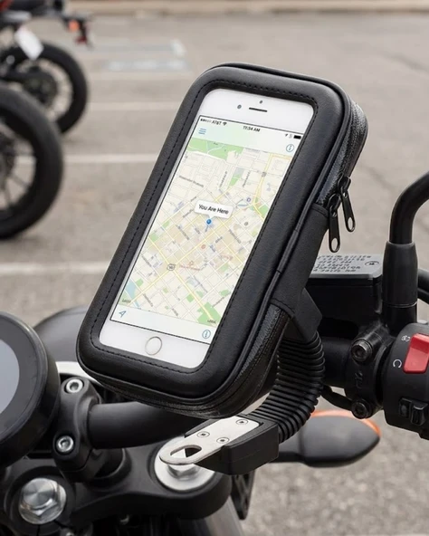 Su Geçirmez Motosiklet Scooter Telefon Standı Dokunmatik Ekranlı Bisiklet Tutucu ürün görseli 1