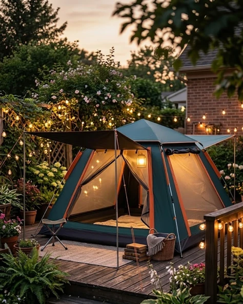 Geniş Aile Kamp Çadırı 240X210 Cm Güneşlikli Otomatik Kurulum Çadır ürün görseli 1