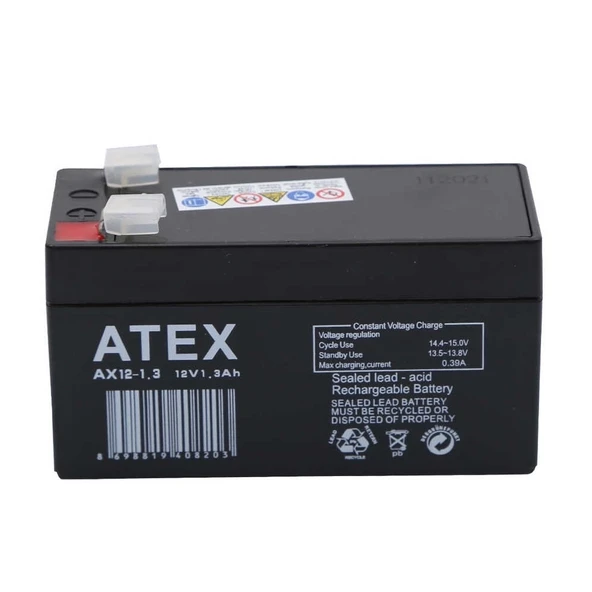 Atex Ax12-1.3 12V 1.3Ah Akü ürün görseli 1
