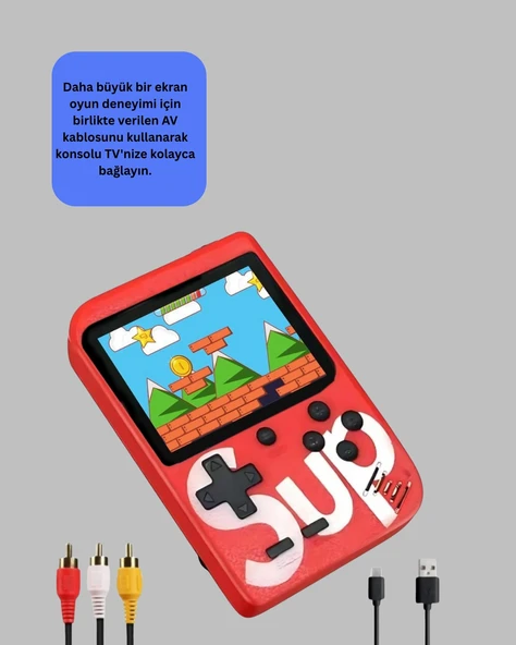 Çocuklar İçin 400 Oyunlu Konsol - Resim 4