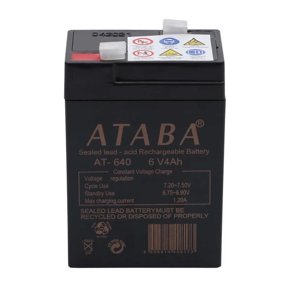 Ataba At-640 6V 4Ah Işıldak Aküsü ürün görseli 1