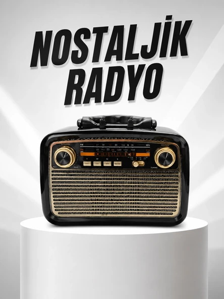 Müzik Kutusu Bağlantılı El Fenerli Nostaljik Tasarım Radyo ürün görseli 1
