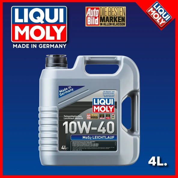 Liqui Moly Mos2 Leichtlauf 10W-40 4 lt Motor Yağı LI6948 ürün görseli 1