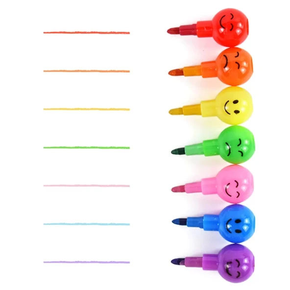 4'Lü Emojili Yumurtlayan Boya Kalemi Seti - Resim 2