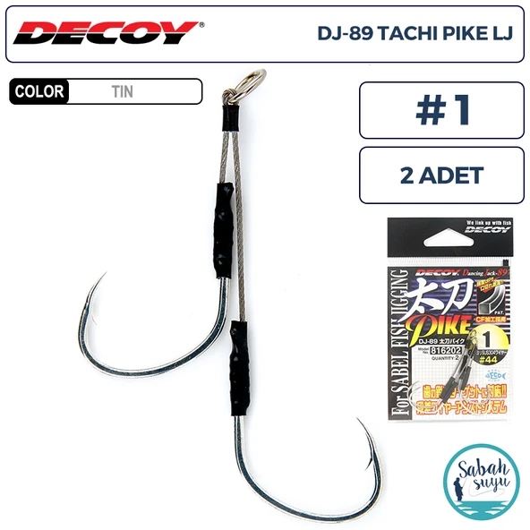 Decoy DJ-89 Tachi Pike LJ Çiftli Jig Asist İğnesi #1 (2 Adet) ürün görseli 1
