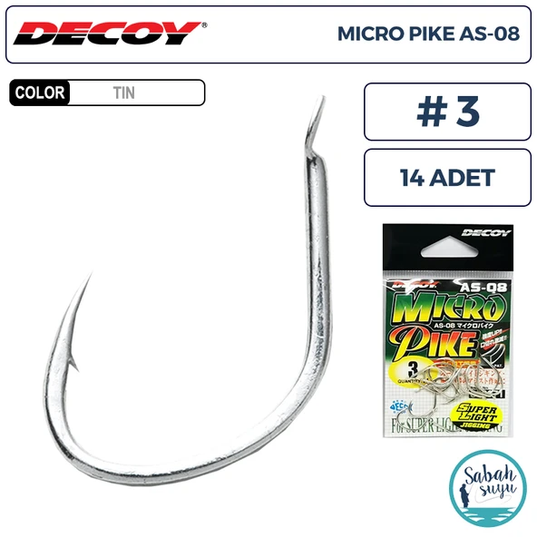 Decoy AS-08 Micro Pike Super Light Jigging Asist İğne TIN #3 (14 Adet) ürün görseli 1