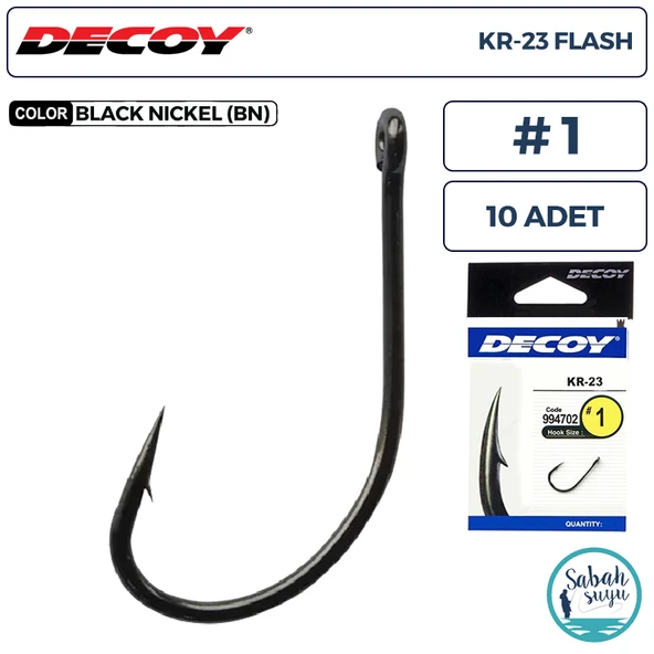 Decoy KR-23 Flash Delikli Olta İğnesi BN #1 (10 Adet) ürün görseli 1