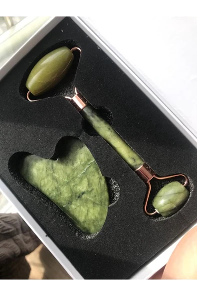 Yeşim taşı Gua sha - Resim 2