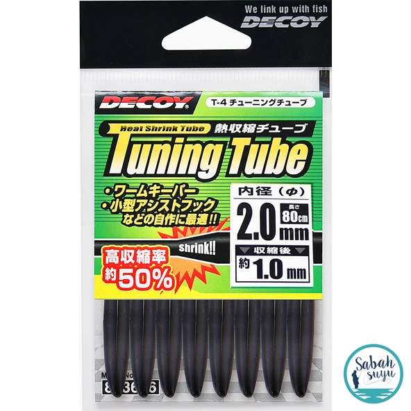 Decoy T-4 Tuning Tube Makaron 2.0mm 80cm Siyah ürün görseli 1