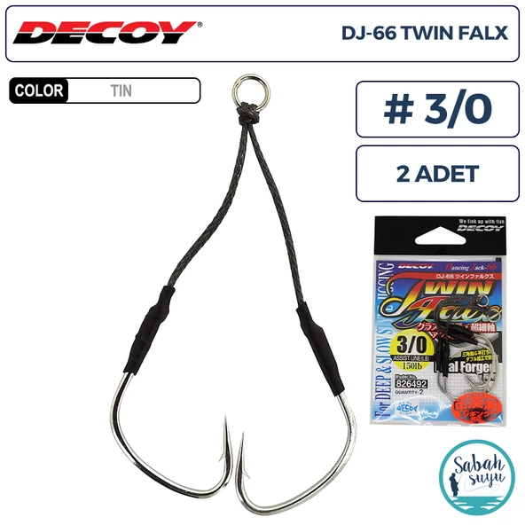 Decoy DJ-66 Twin Falx Çiftli Asist İğnesi #3/0 (2 Adet) ürün görseli 1