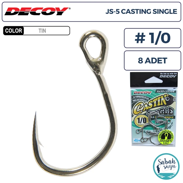Decoy JS-5 Casting Single Tekli İğne #1/0 (8 Adet) ürün görseli 1