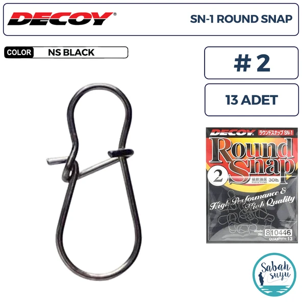 Decoy SN-1 Round Snap Klips BN #2 30lb (13 Adet) ürün görseli 1