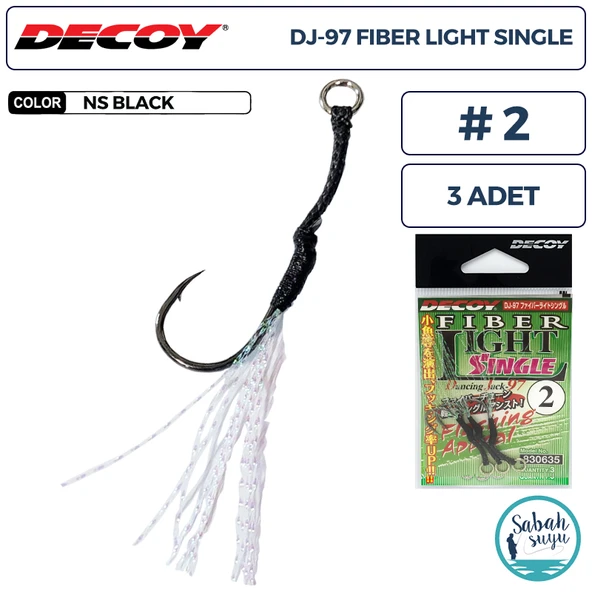 Decoy DJ-97 Fiber Light Tüylü Tekli Asist İğnesi #2 (3 Adet) ürün görseli 1
