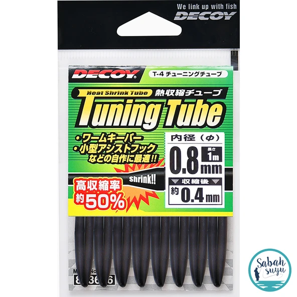 Decoy T-4 Tuning Tube Makaron 0.8mm 1mt Siyah ürün görseli 1