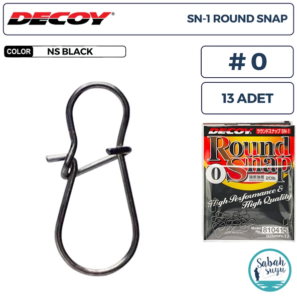 Decoy SN-1 Round Snap Klips BN #0 20lb (13 Adet) ürün görseli 1