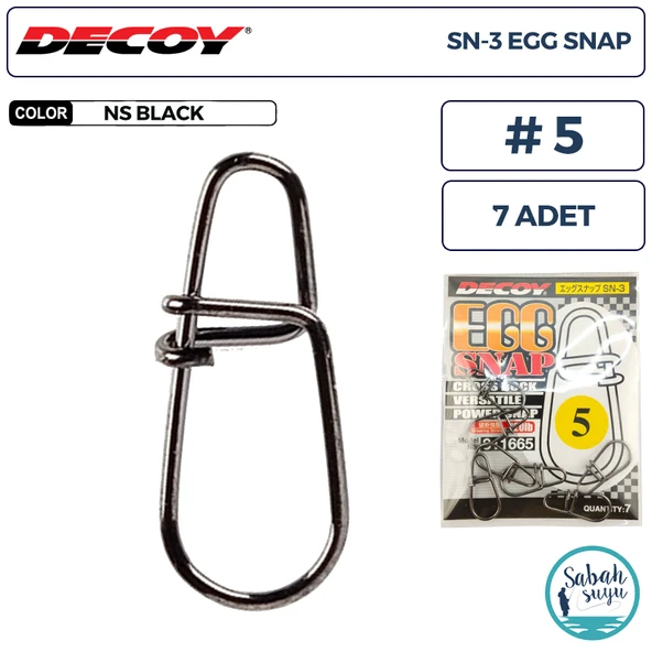 Decoy SN-3 Egg Snap Klips #5 120lb (7 Adet) ürün görseli 1
