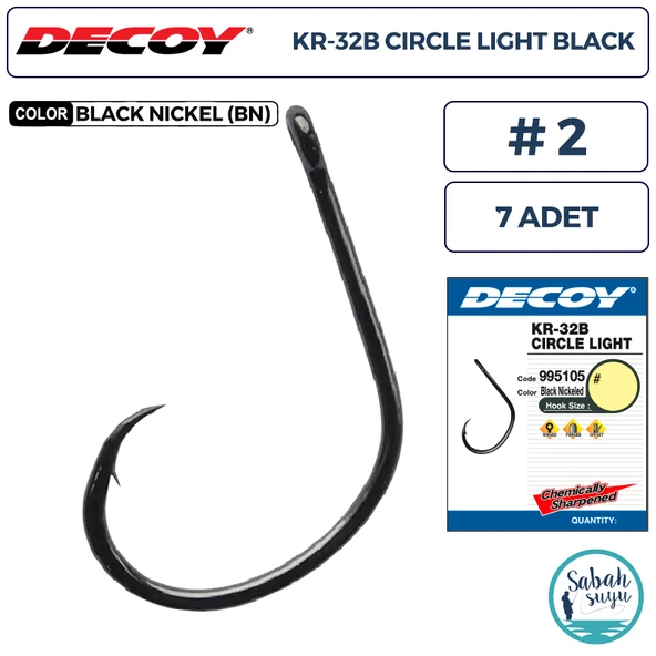 Decoy KR-32B Circle Light Delikli Olta İğnesi BN #2 (7 Adet) ürün görseli 1