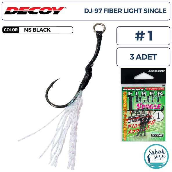 Decoy DJ-97 Fiber Light Tüylü Tekli Asist İğnesi #1 (3 Adet) ürün görseli 1