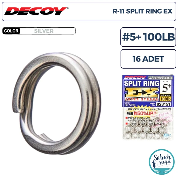 Decoy R-11 Split Ring EX Halka #5+ 100lb (16 Adet) ürün görseli 1