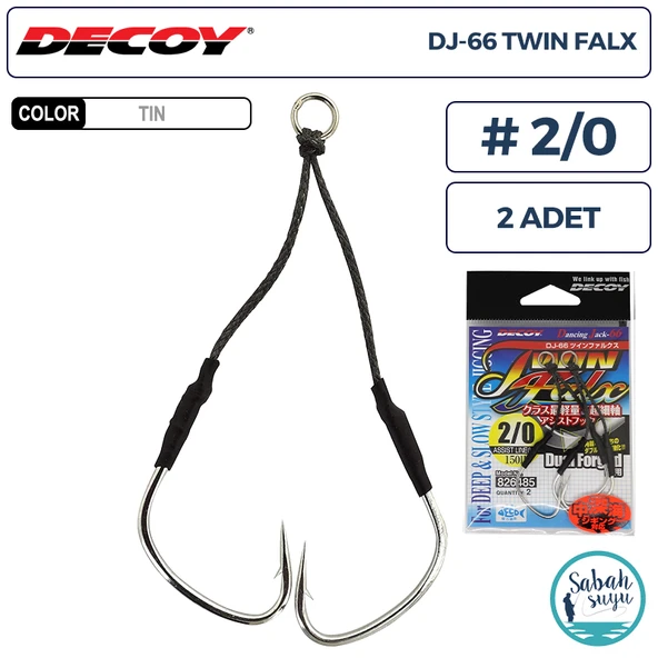 Decoy DJ-66 Twin Falx Çiftli Asist İğnesi #2/0 (2 Adet) ürün görseli 1