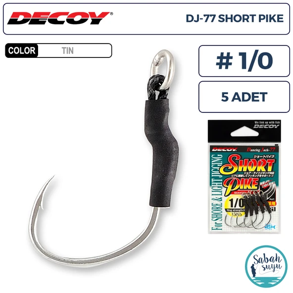 Decoy DJ-77 Short Pike Tekli Arka Asist İğnesi #1/0 (5 Adet) ürün görseli 1