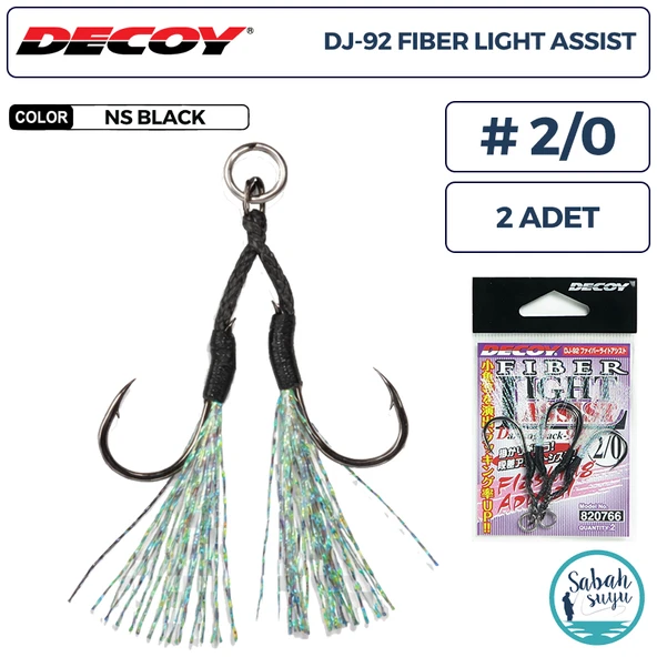 Decoy DJ-92 Fiber Tüylü Çiftli Asist İğnesi #2/0 (2 Adet) ürün görseli 1