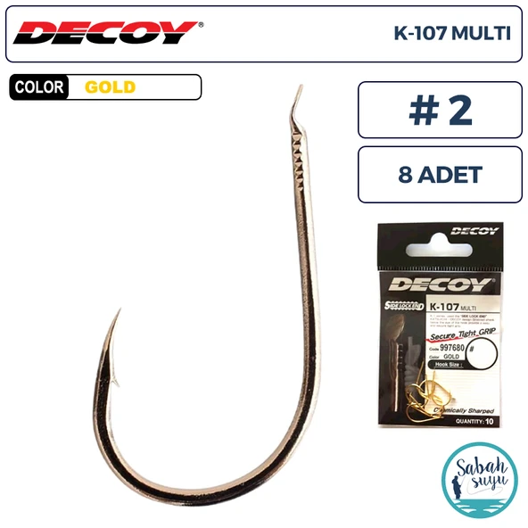 Decoy K-107 Multi Olta İğnesi Gold #2 (8 Adet) ürün görseli 1