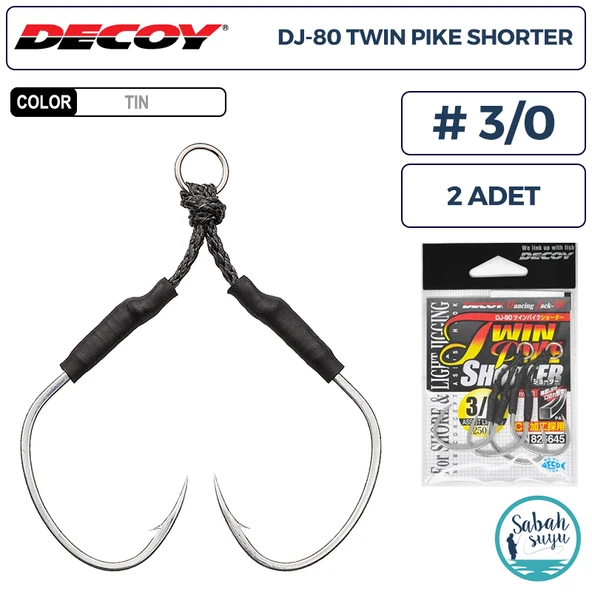 Decoy DJ-80 Twin Pike Shorter Çiftli Asist İğnesi #3/0 (2 Adet) ürün görseli 1
