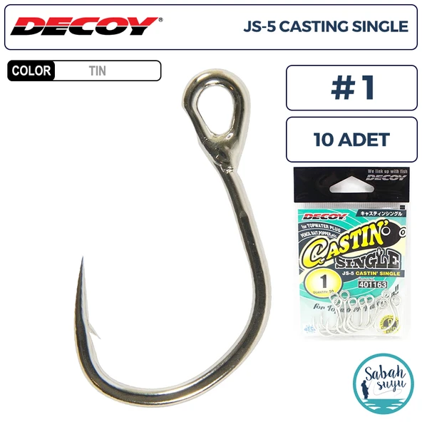Decoy JS-5 Casting Single Tekli İğne #1 (10 Adet) ürün görseli 1