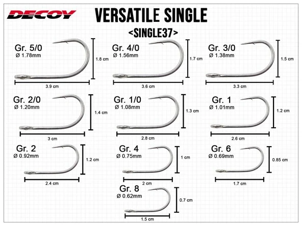 Decoy Single-37 Versatile Single İğne TIN #2 (8 Adet) - Resim 2