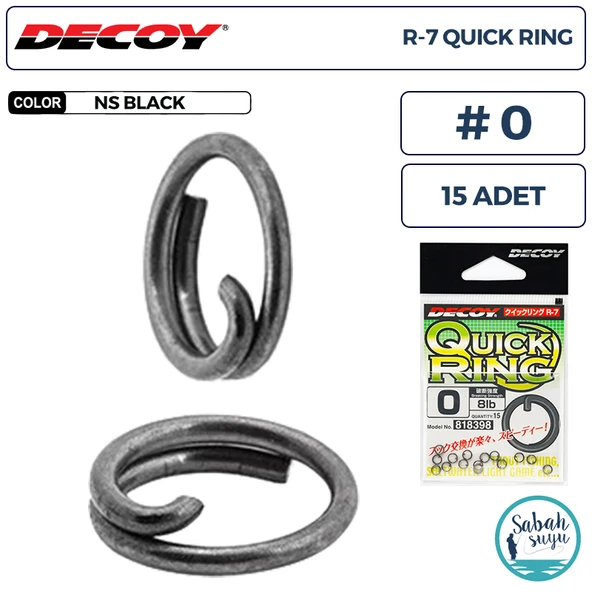 Decoy R-7 Quick Ring Halka BN #0 8lb (15 Adet) ürün görseli 1