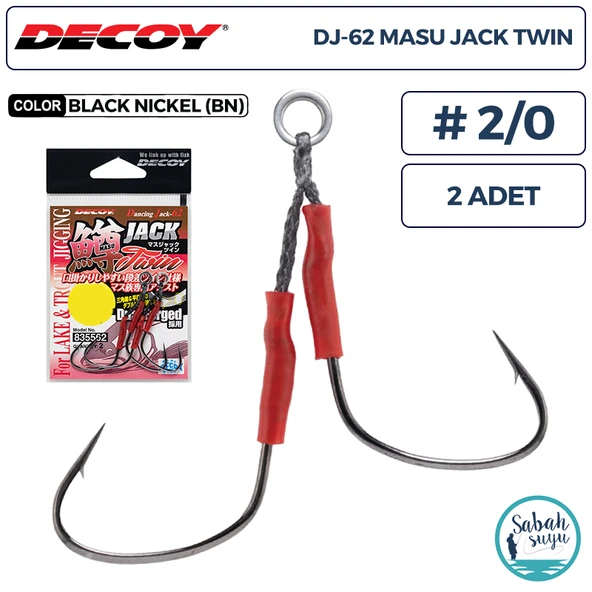 Decoy DJ-62 Masu Jack Twin Çiftli Asist İğnesi #2/0 (2 Adet) ürün görseli 1