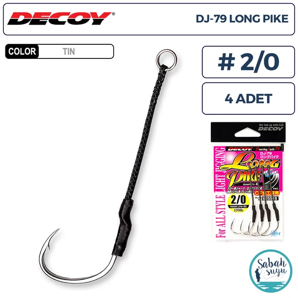 Decoy DJ-79 Long Pike Tekli Asist İğnesi #2/0 (4 Adet) ürün görseli 1