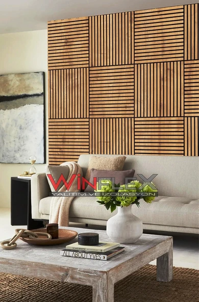 WİNFLEX MİNİ EKO AKUSTİK AHŞAP PANEL  - 60X60CM - Resim 3