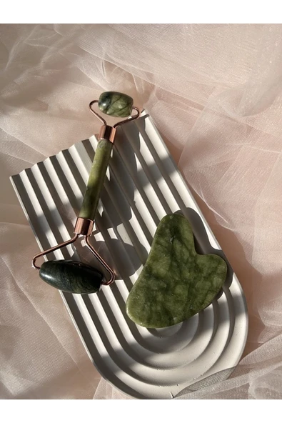 Yeşim taşı Gua sha - Resim 4