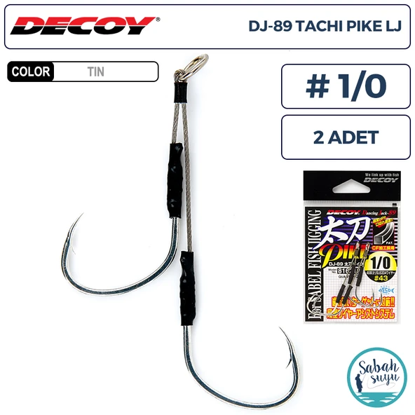 Decoy DJ-89 Tachi Pike LJ Çiftli Jig Asist İğnesi #1/0 (2 Adet) ürün görseli 1