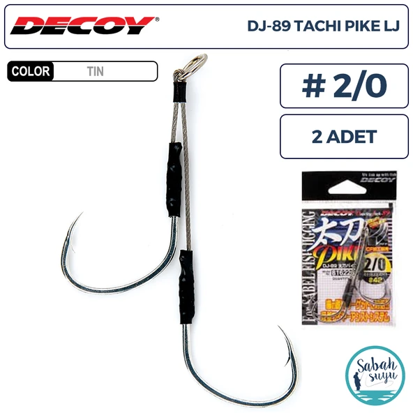 Decoy DJ-89 Tachi Pike LJ Çiftli Jig Asist İğnesi #2/0 (2 Adet) ürün görseli 1