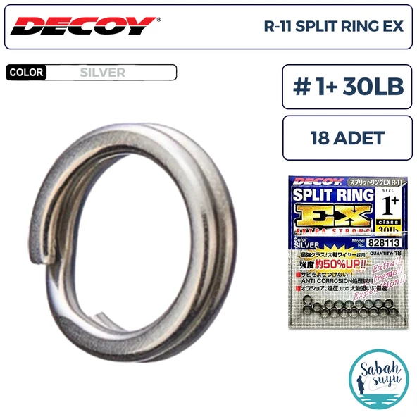 Decoy R-11 Split Ring EX Halka #1+ 30lb (18 Adet) ürün görseli 1