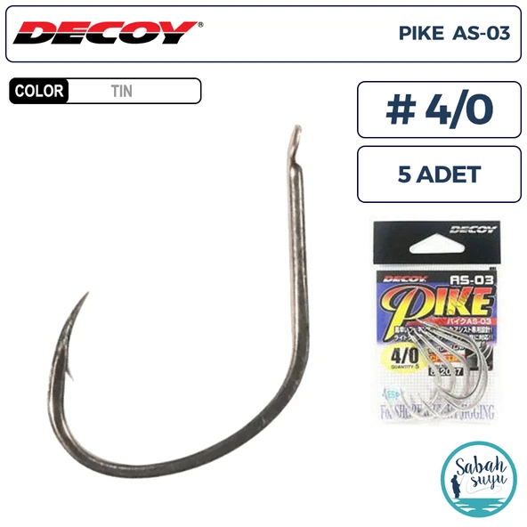 Decoy AS-03 Pike Light Jigging Asist İğne TIN #4/0 (5 Adet) ürün görseli 1