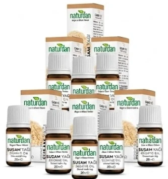 Susam(Sesame Seed Oil) yağı %100 Doğal Saf 20 ml 9 lü set ürün görseli 1