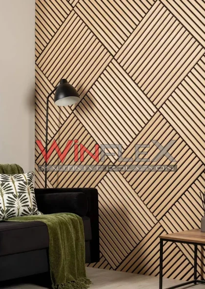 WİNFLEX MİNİ EKO AKUSTİK AHŞAP PANEL  - 60X60CM - Resim 2