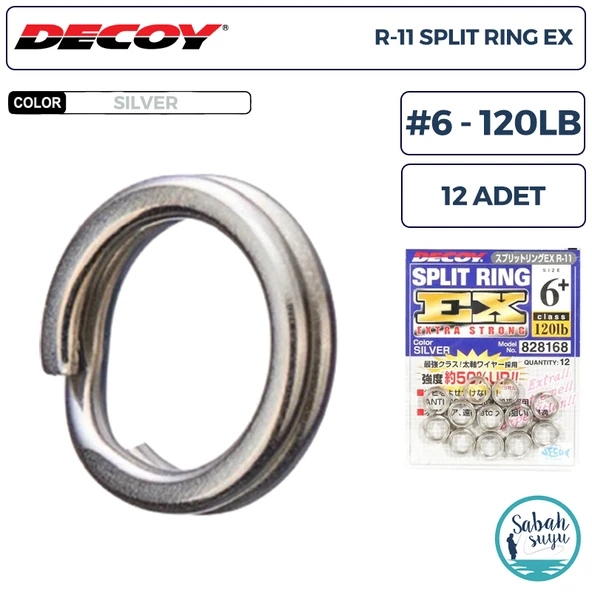 Decoy R-11 Split Ring EX Halka #6+ 120lb (12 Adet) ürün görseli 1